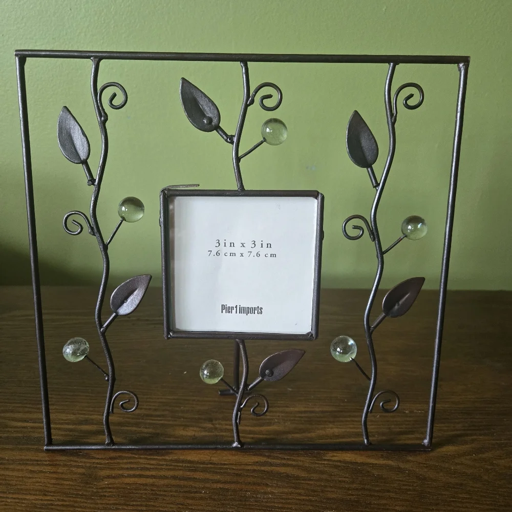Pier 1 Leaf & Vine Metal Photo Frame